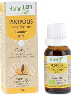 Propolis large spectre bio HerbalGem - flacon de 15 ml