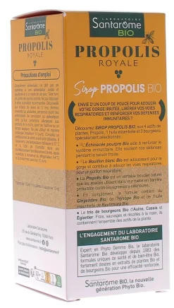 Propolis Royale Sirop propolis triple action bio Santarome - flacon de 125ml