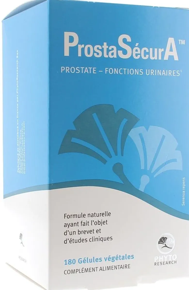 ProstaSécurA prostate - fonctions urinaires Phyto Research - boite de 180 gélules