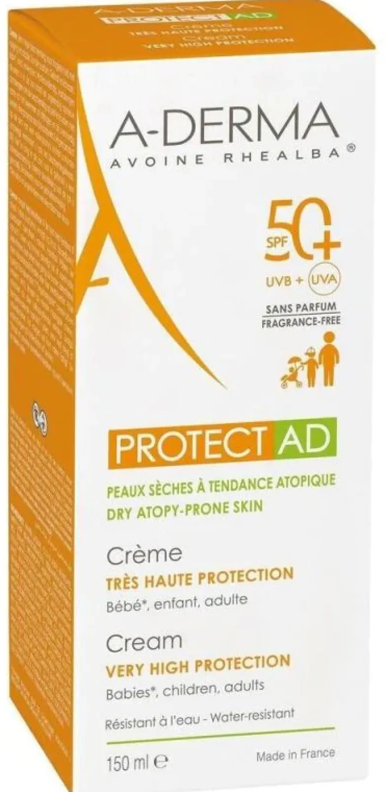Protect AD crème très haute protection SPF50+ A-Derma - tube de 50ml
