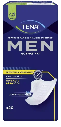 Protection absorbante pour hommes niveau 2 Tena - 20 serviettes