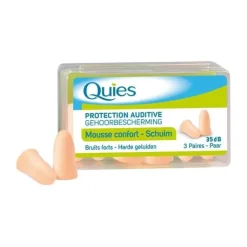 Protection auditive mousse anti-bruit chair Quies - boîte de 3 paires