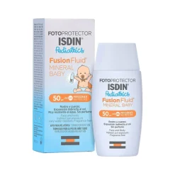 Protection solaire bébé Fusion Fluid Mineral SFP 50+ Fotoprotector Isdin Pediatrics - flacon de 50ml