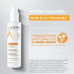 Protect spray invisible très haute protection SPF50+ A-Derma - spray de 200ml