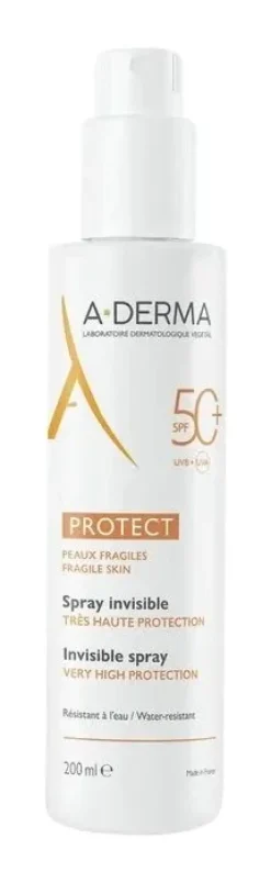 Protect spray invisible très haute protection SPF50+ A-Derma - spray de 200ml