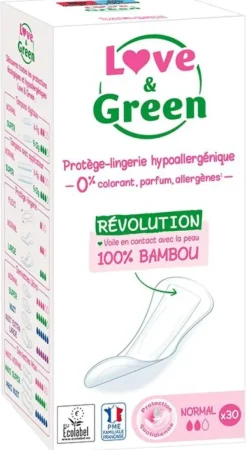 Protège-lingerie hypoallergénique Normal Love & Green - 30 protèges-slips