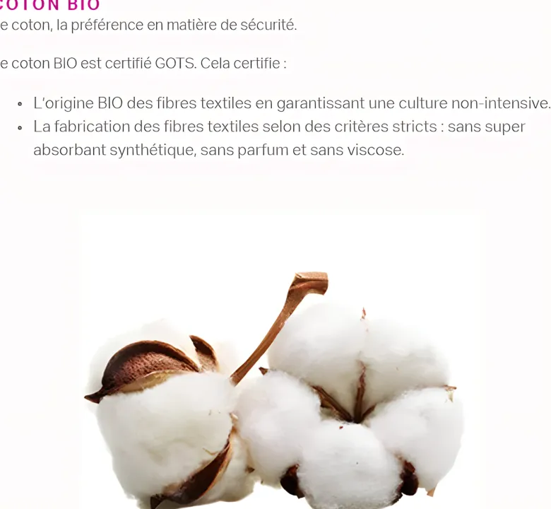 Protège-slips pocket en coton bio Saforelle - sachet de 20 protège-slips