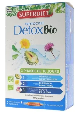 Protocole détox bio Super Diet - boite de 30 ampoules