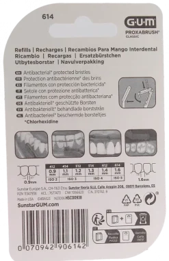 Proxabrush Recharges brossettes interdentaires 1.6mm Gum - boîte de 8 recharges