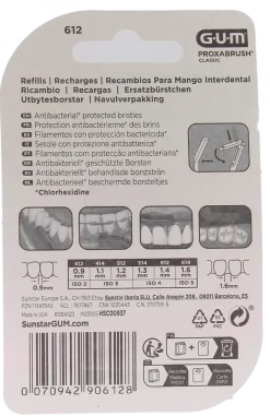 Proxabrush Recharges brossettes interdentaires 1.4mm Gum - boîte de 8 recharges