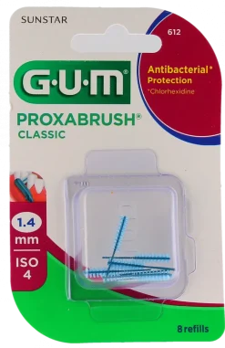 Proxabrush Recharges brossettes interdentaires 1.4mm Gum - boîte de 8 recharges