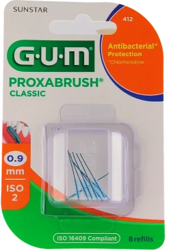 Proxabrush Recharges brossettes interdentaires 0.9mm Gum - boîte de 8 recharges