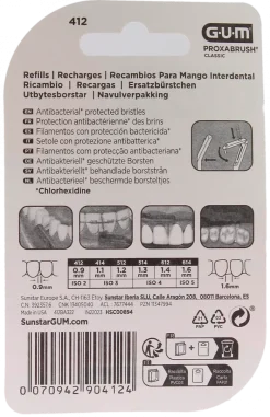 Proxabrush Recharges brossettes interdentaires 0.9mm Gum - boîte de 8 recharges