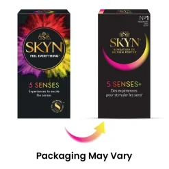 Préservatifs 5 senses+ Skyn Manix - boite de 5 préservatifs