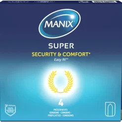 Préservatifs Super easy Manix - boite de 4 préservatifs