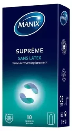 Préservatifs Suprême sans latex Manix - boite de 10 préservatifs