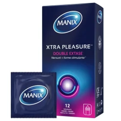 Préservatifs XTRA Pleasure double extase Manix - boite de 12 préservatifs