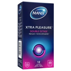 Préservatifs XTRA Pleasure double extase Manix - boite de 12 préservatifs