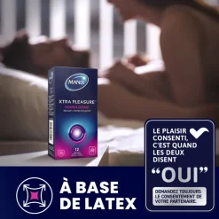 Préservatifs XTRA Pleasure double extase Manix - boite de 12 préservatifs