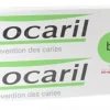 Pâte dentifrice menthe bi-fluoré 250 mg Fluocaril - 2 tubes de 75 ml