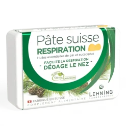 Pâte Suisse à sucer pin et eucalyptus respiration Lehning - boîte de 50g