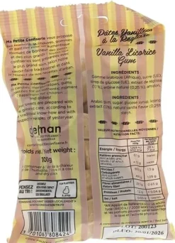 Pâte vanillée à la réglisse Ma petite confiserie – sachet 100 g