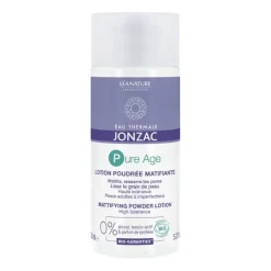 Pure Age Lotion poudrée matifiante bio Eau thermale Jonzac - flacon de 150ml