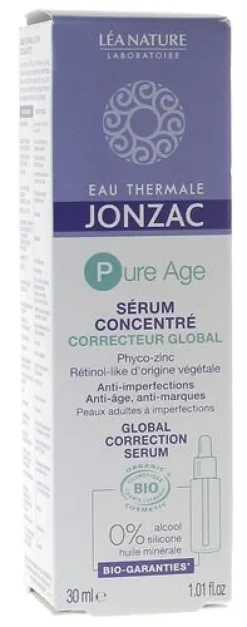Pure Age Sérum concentré correcteur global Eau thermale Jonzac - flacon de 30ml
