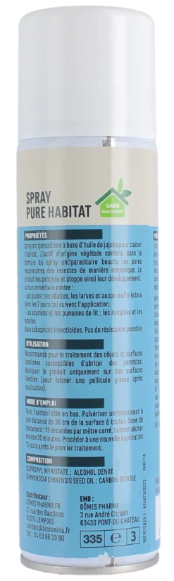 Pure habitat spray antiparasitaire Biocanina - spray de 200ml