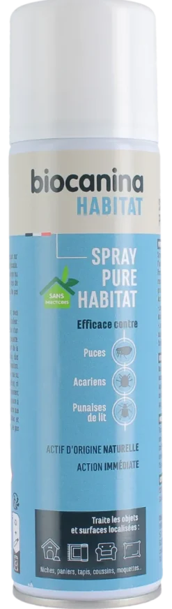 Pure habitat spray antiparasitaire Biocanina - spray de 200ml