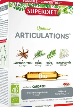 Quatuor Articulations bio Super Diet - boîte de 20 ampoules de 10ml