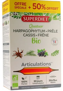 Quatuor articulations BIO Super Diet - offre spéciale + 50% offert 30x15ml