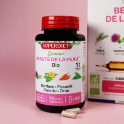 Quatuor beauté de la peau bio Super Diet - boite de 150 gélules