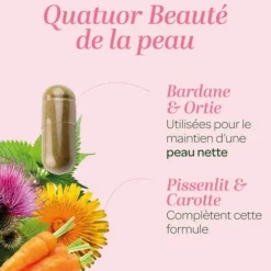 Quatuor beauté de la peau bio Super Diet - boite de 150 gélules