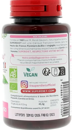 Quatuor beauté de la peau bio Super Diet - boite de 150 gélules