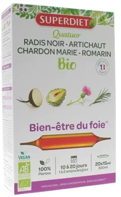 Quatuor Bien-être du foie bio Superdiet