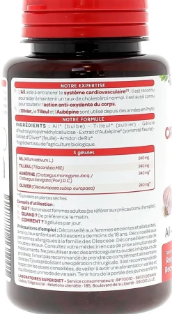 Quatuor cardiovasculaire bio Super Diet - boite de 150 gélules