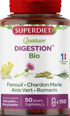 Quatuor digestion bio Super Diet - boite de 150 gélules