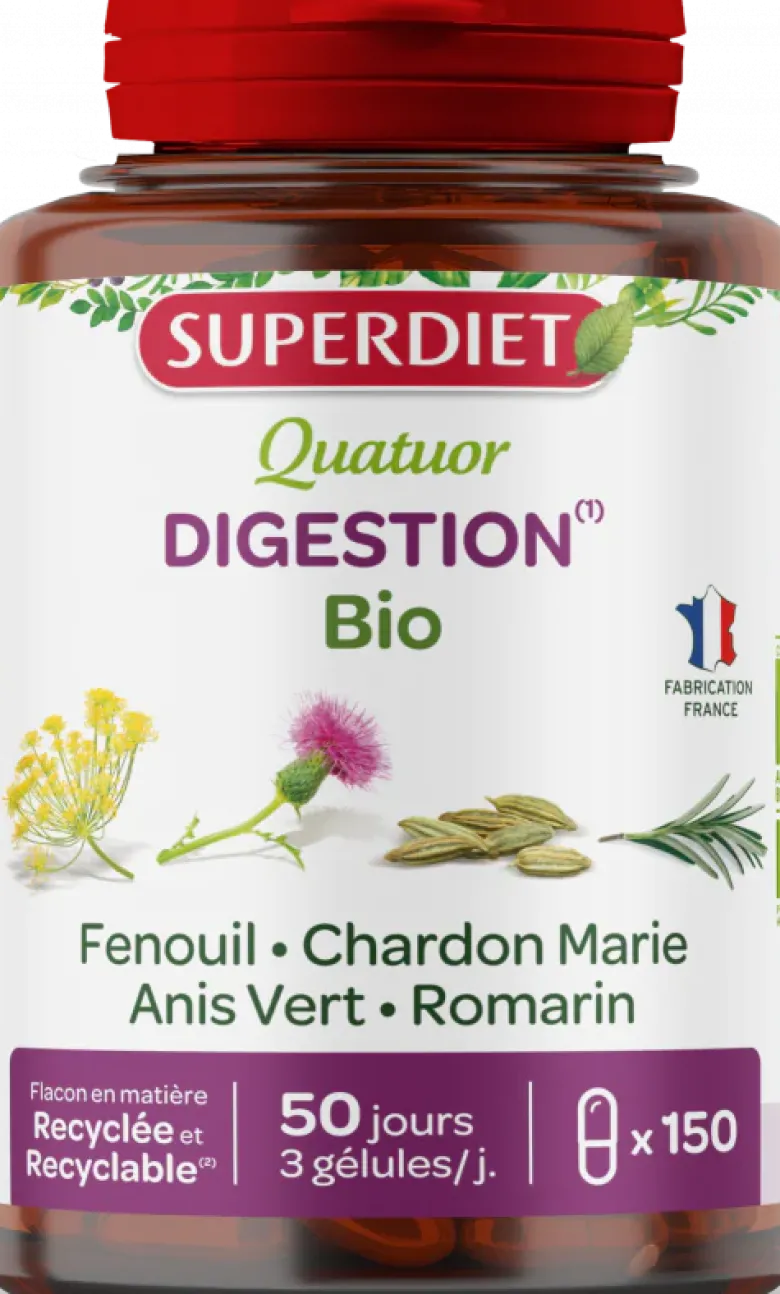 Quatuor digestion bio Super Diet - boite de 150 gélules