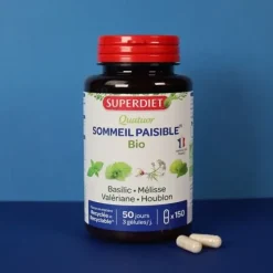 Quatuor sommeil paisible bio Super Diet - boîte de 150 gélules