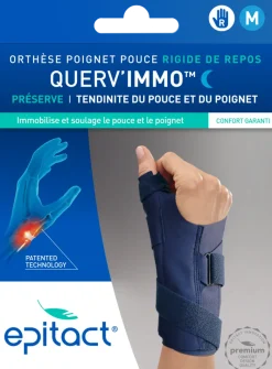 Querv'Immo Orthèse rigide de repos poignet pouce Epitact - une orthèse