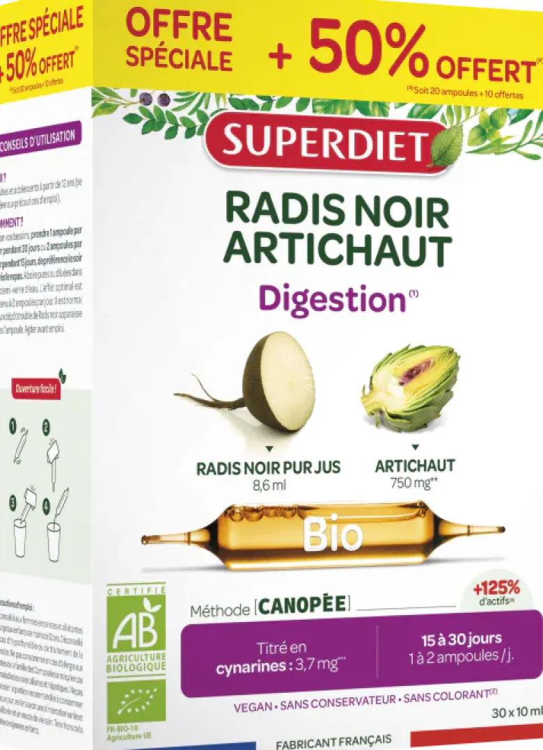 Radis noir / Artichaut bio Super Diet