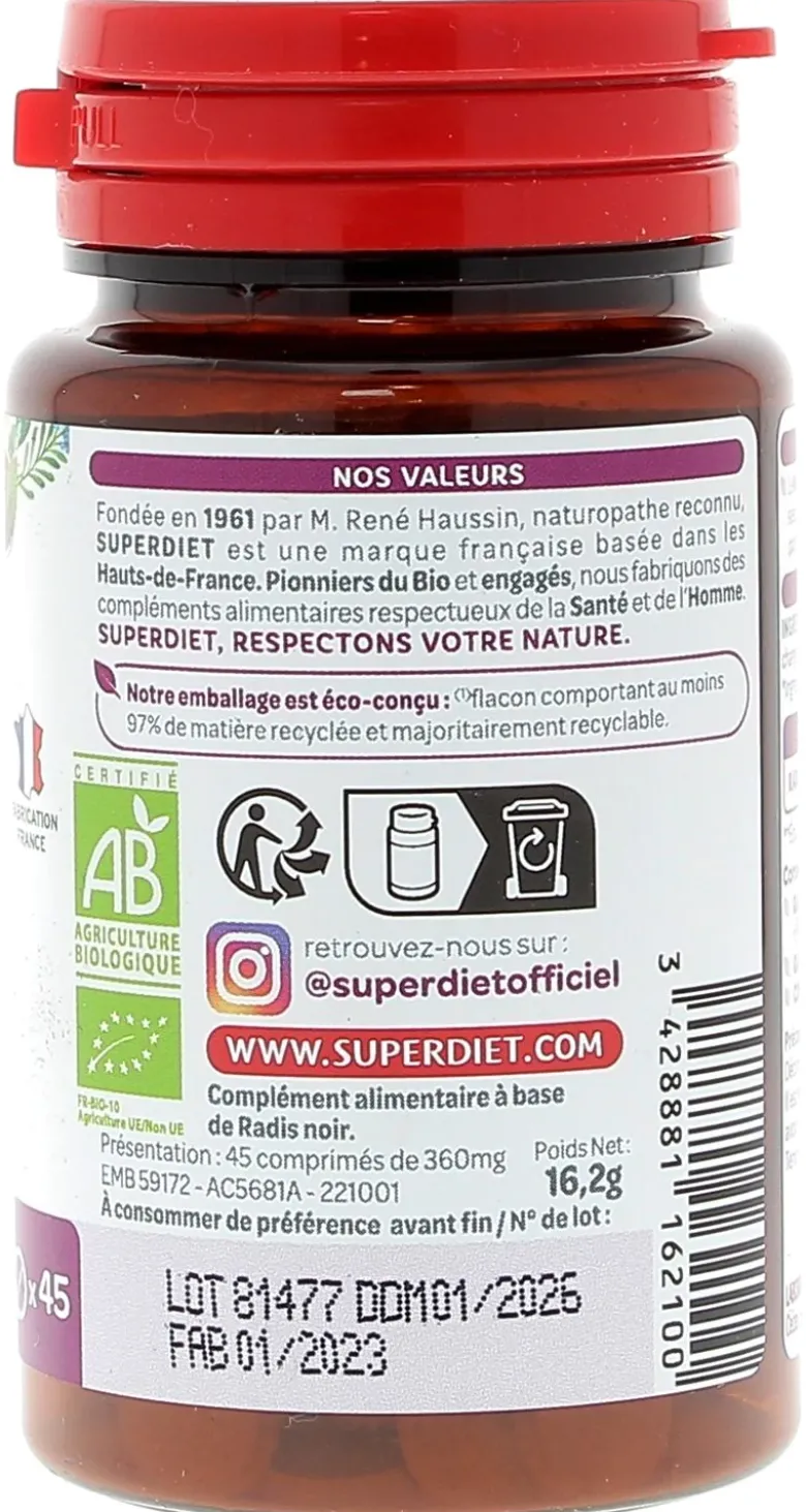 Radis noir bio Super Diet