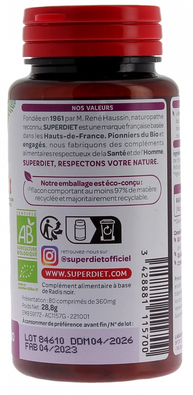 Radis noir bio Super Diet