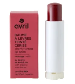 Recharge baume à lèvres teintée cerise Avril - stick de 4g