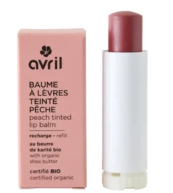 Recharge baume à lèvres teintée pêche Avril - stick de 4g