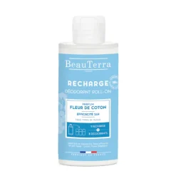 Recharge déodorant Fleur de coton roll-on Beauterra - flacon de 150ml