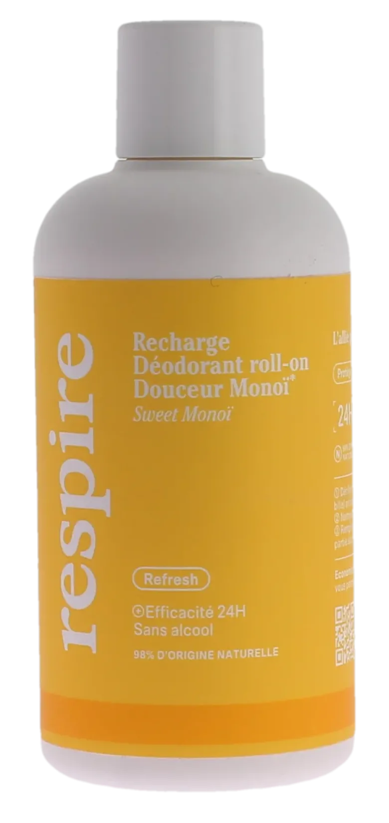 Recharge déodorant roll-on douceur monoï efficacité 24h Respire