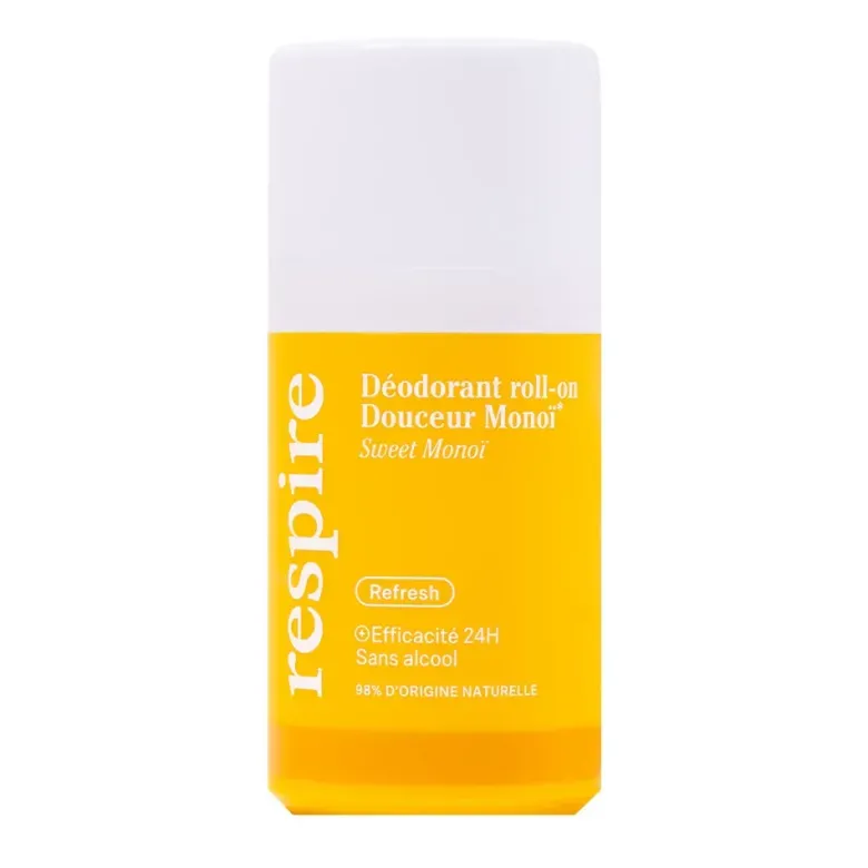 Recharge déodorant roll-on douceur monoï efficacité 24h Respire