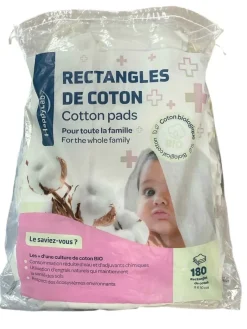 Rectangles de coton Happy Lab Benz - 180 rectangles de coton